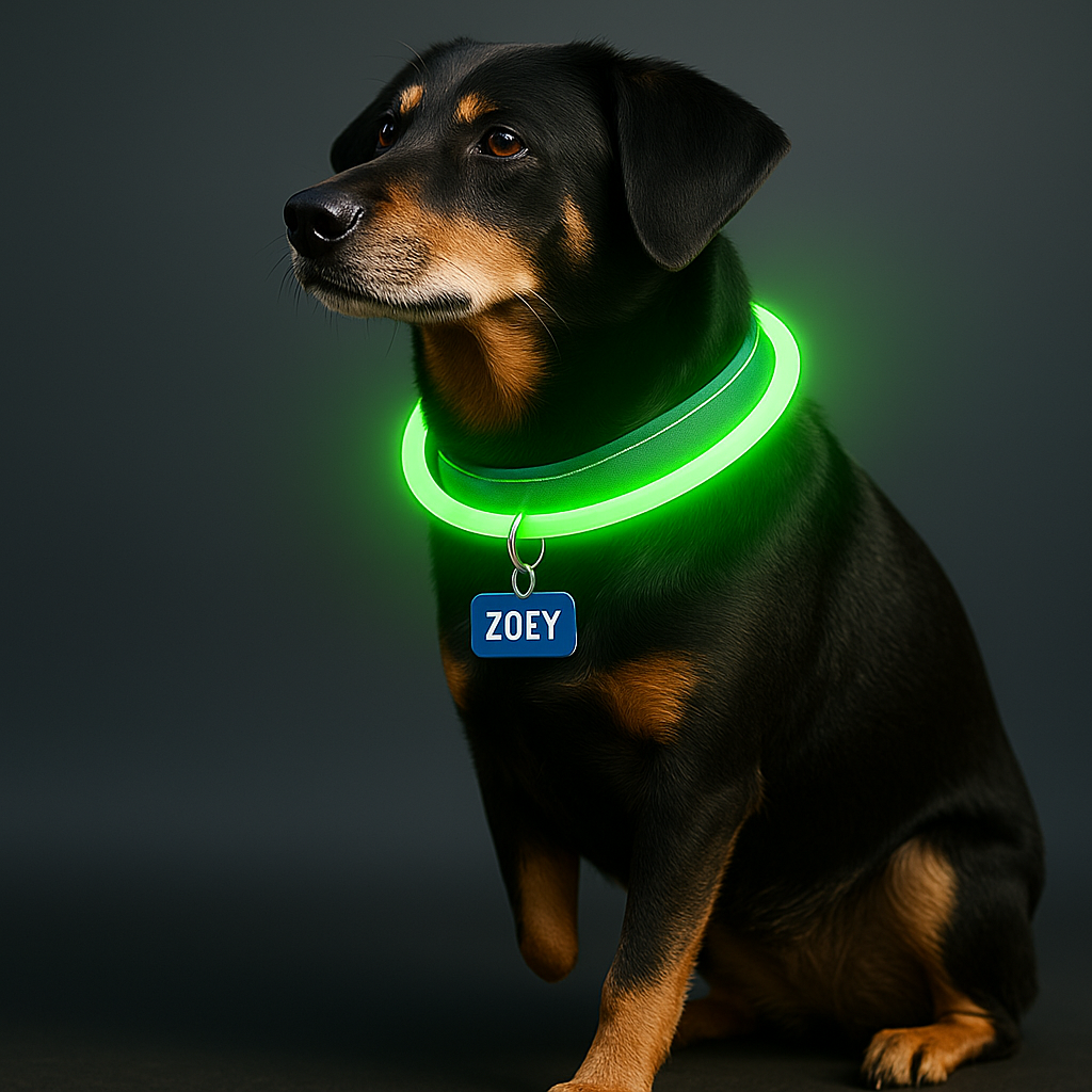 BSEEN USB Rechargeable Flash Dog Necklace Light