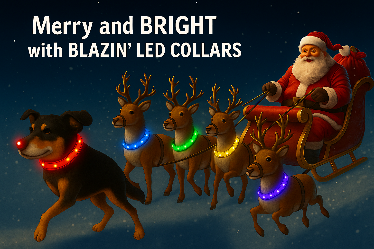 Blazin LED Light-Up dog collar