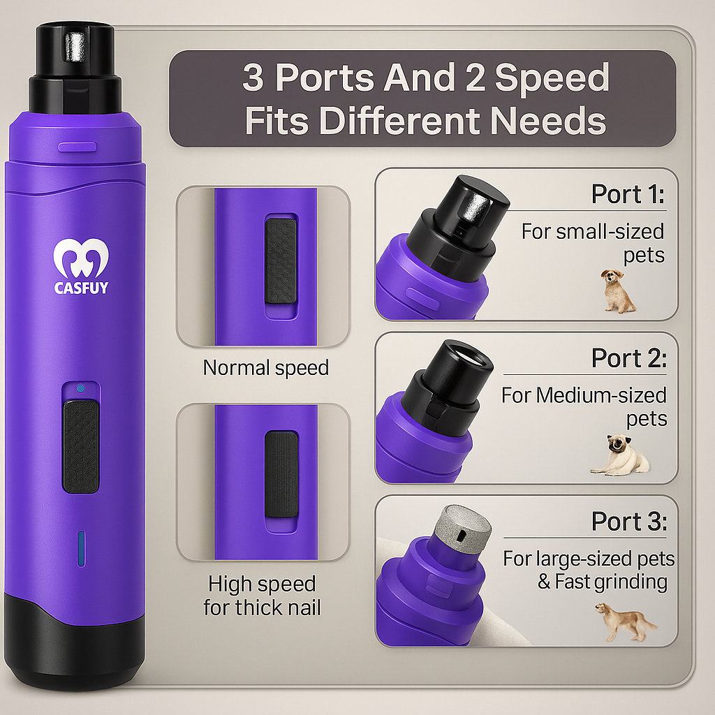 Casfuy 2-Speed Electric Nail Grinder