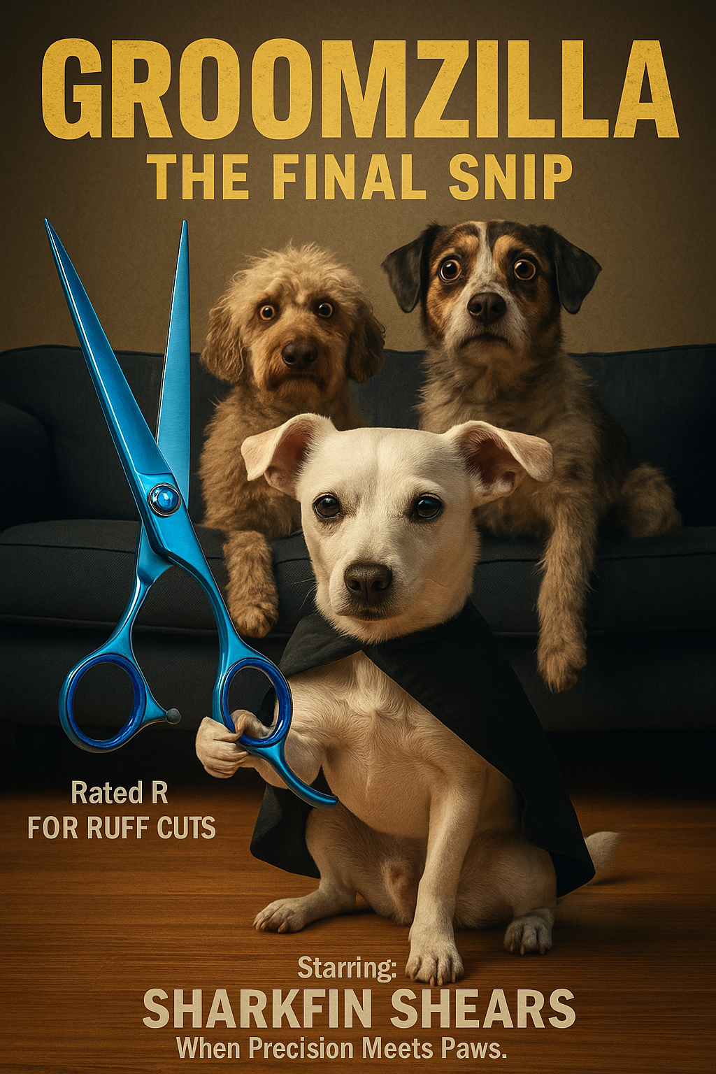 Sharkfin Shears Professional Right Handed Swivel Blue 6.25