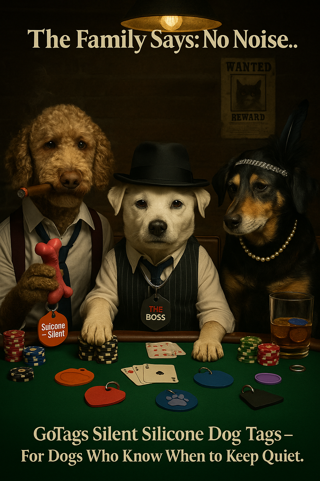 GoTags Silent Silicone Dog Tag